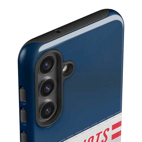 NFL New England Patriots White Striped Galaxy S24 Plus Impact Case